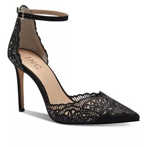 INC International Concepts Black Lace Stiletto Heels.